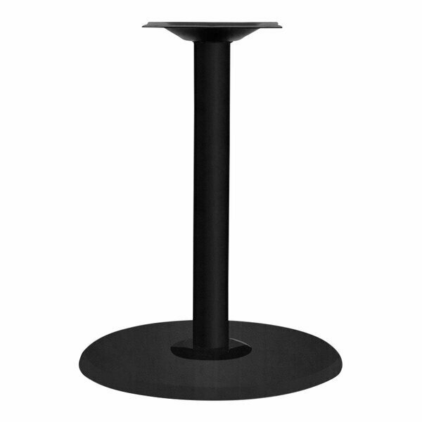 Perfect Tables 30'' Outdoor Round Black 4'' Bar Height Column Base with Umbrella Hole 7761031JBB4